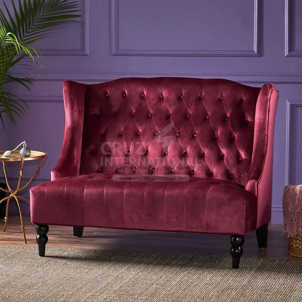 Sofa Set Maroon CRUZ INTERNATIONAL